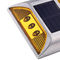 Quadrado amarelo 1.2V 600 MAH Cat Eye Solar Light, marcador aumentado solar do pavimento
