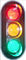 8&quot; sinal verde amarelo vermelho de três sinais impermeável com as 3 bolas completas